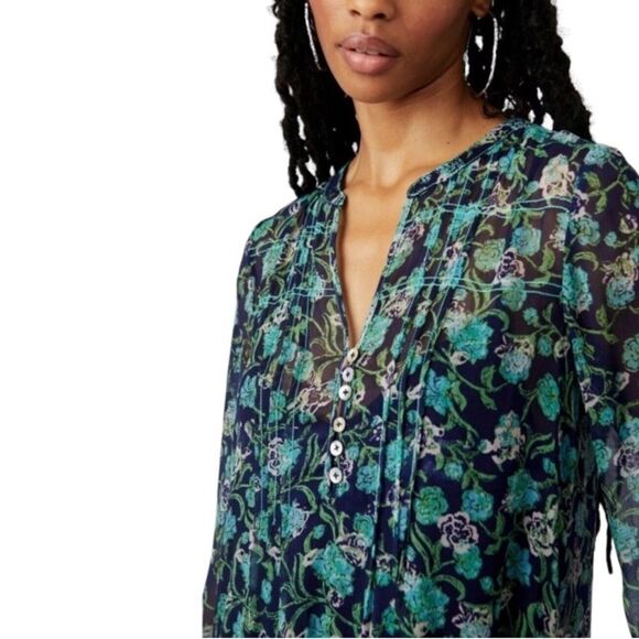 FREE PEOPLE SHEER MAXI DRESS WITH SLIP LIGHTWEIGHT MSRP $168 SZ S NWOT - Picture 4 of 4